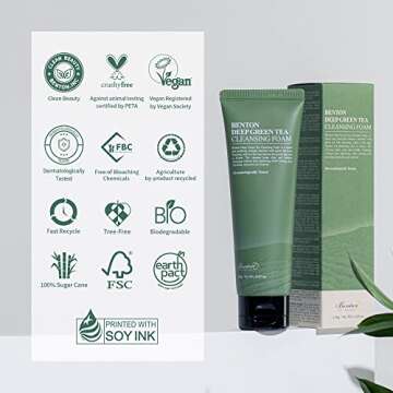 Benton Deep Green Tea Face Wash - Gentle Cleanser for All Skin Types