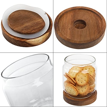 Bekith 4 Pack Airtight Glass Storage Jars with Lids