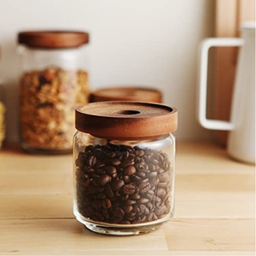 Bekith 4 Pack Airtight Glass Storage Jars with Lids