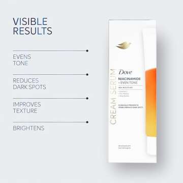 Dove Body Cream Serum Niacinamide + Even Tone for Dark Spots and Uneven Tone with Vitamin C, Pro-Retinol and Shea Butter Lotion, 8 oz