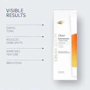 Dove Body Cream Serum Niacinamide + Even Tone for Dark Spots and Uneven Tone with Vitamin C, Pro-Retinol and Shea Butter Lotion, 8 oz