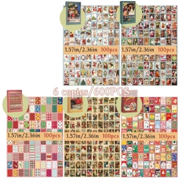 500 Sheets Vintage Christmas Scrapbook Paper for Crafts