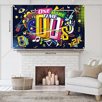 Early 2000s Party Decoration Durable Backdrop 71x43 Inch