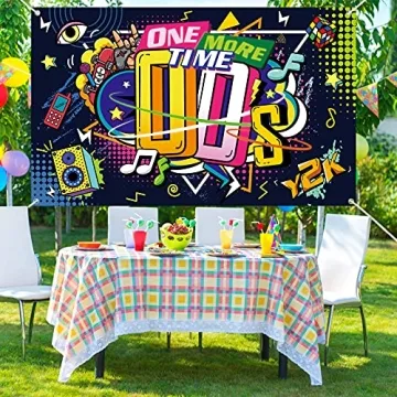 Early 2000s Party Decoration Durable Backdrop 71x43 Inch