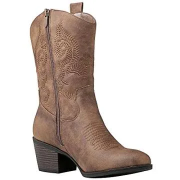 GLOBALWIN Women's Vegan Cowgirl Boots for All Occasions
