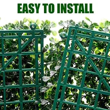 Newtion 14Pack 20"x20" 38.89 Square Artificial Boxwood Grass Backdrop Panels Topiary Hedge Plant, UV Protected Privacy Hedge Screen Faux Boxwood for Outdoor,Indoor,Garden,Fence,Backyard,Greenery Wall