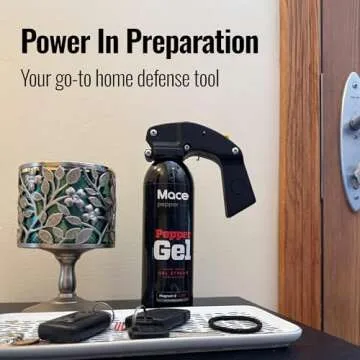 Mace Brand Magnum 9 Pepper Gel, 11.64 oz, 25 Feet Range, No Wind Blowback, Max Strength 10% OC Formula, Long Lasting UV Dye, Finger Grip Design, Self Defense Pepper Spray Gel for Women & Men - Black