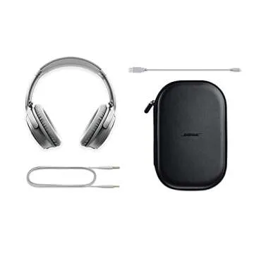 Bose QuietComfort 35 Wireless Headphones II - Stereo - Silver - Wired/Wireless - Bluetooth - 29.5 ft - Over-The-Head - Binaural - Circumaural - 3.93 ft Cable - Noise (Renewed)