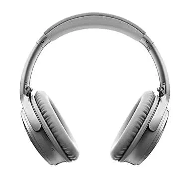 Bose QuietComfort 35 Wireless Headphones II - Stereo - Silver - Wired/Wireless - Bluetooth - 29.5 ft - Over-The-Head - Binaural - Circumaural - 3.93 ft Cable - Noise (Renewed)