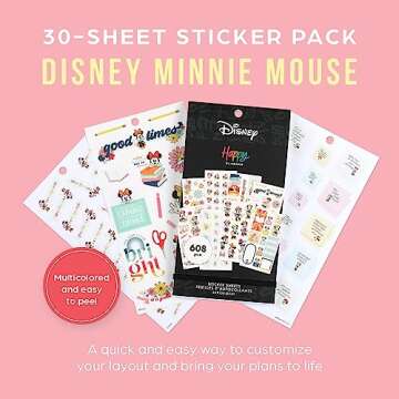 Happy Planner Disney Sticker Pack, Multicolored Planner Stickers for Teachers, Back-to-School Access...