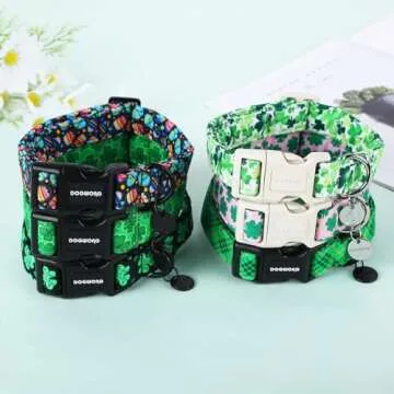 DOGWONG St. Patrick's Day Dog Collar for All Sizes