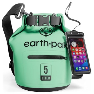 Earth Pak Waterproof Dry Bag with Zippered Pocket - Ultimate Waterproof Backpack for Outdoor Adventu...