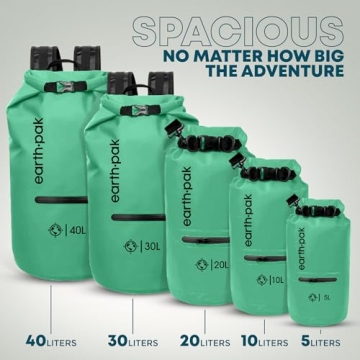 Earth Pak Waterproof Dry Bag with Zippered Pocket