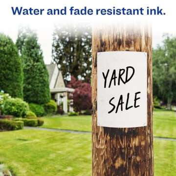 Avery Marks-a-lot Permanent Marker, Regular Desk-Style Size, Chisel Tip, Water and Wear Resistant, 1 Black Marker (17888)