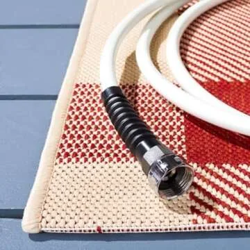 SAFAVIEH Courtyard Collection Accent Rug - 4' x 5'7", Red & Bone, Plaid Design, Non-Shedding & Easy Care, Indoor/Outdoor & Washable-Ideal for Patio, Backyard, Mudroom (CY6201-238)