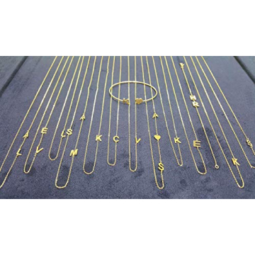 Elegant 14k Gold Sideways Initial Letter Necklace