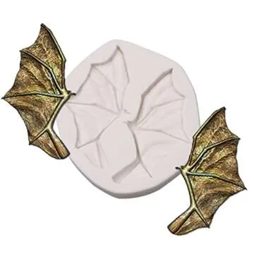 Skull Bones Silicone Fondant Molds, Halloween Bat Wings Beak Chocolate Molds for Cake Decoration Candy Sugar Craft Gum Paste