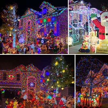 Dazzle Bright 400LED Solar String Lights for Christmas