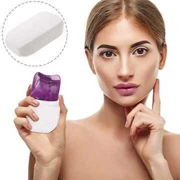 Beaupretty Facial Massage Ice Roller Skin Care Cooling Anti- Wrinkles Skin Care Eye Roller Skin Care Tool for Wrinkles Reduce Puffiness (White)