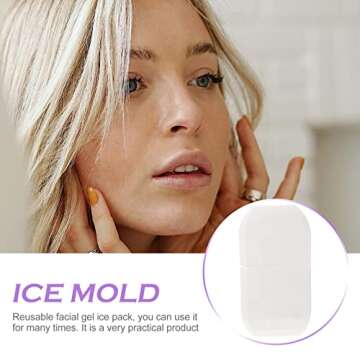 Beaupretty Facial Massage Ice Roller Skin Care Cooling Anti- Wrinkles Skin Care Eye Roller Skin Care Tool for Wrinkles Reduce Puffiness (White)