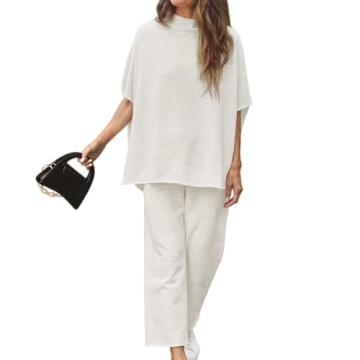 SeeLuNa Women's Stylish Two Piece Lounge Set Outfit