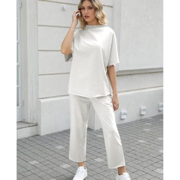 SeeLuNa Women's Stylish Two Piece Lounge Set Outfit