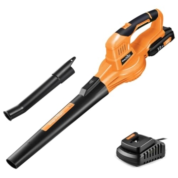 SnapFresh Cordless Leaf Blower - 20V Electric with 2-Speed Control for Efficient Yard Cleaning