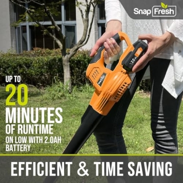 SnapFresh Cordless Leaf Blower - Lightweight & Powerful Cleaning Tool