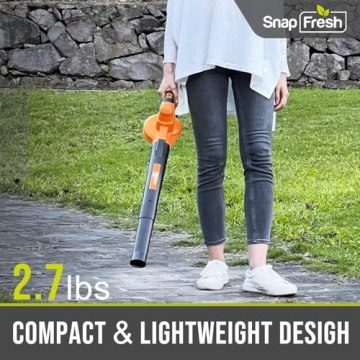 SnapFresh Cordless Leaf Blower - Lightweight & Powerful Cleaning Tool
