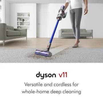 Dyson V11 Cordless Stick Vaccum, Large, Nickel/Blue