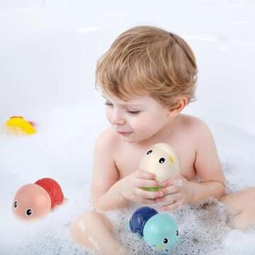 TYJHAFN Baby Bath Toys-Wind up Turtle Bathtub Toys for Infants and Toddlers 6-12 Months