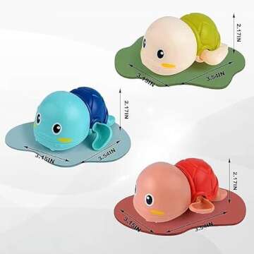 TYJHAFN Baby Bath Wind Up Turtle Toys for Toddlers