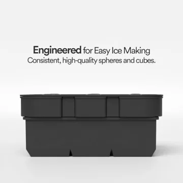 glacio Ice Cube Mold Combo - Large Silicone Ice Maker for Whiskey and Cocktails - Perfect for Craft Ice, Whiskey Ice Balls, and Cocktail Ice Cubes