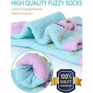 Cozy EBMORE Toddler Fluffy Socks with Grips