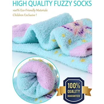 Cozy EBMORE Toddler Fluffy Socks with Grips