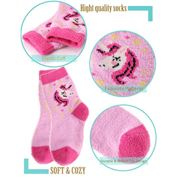 Cozy EBMORE Toddler Fluffy Socks with Grips