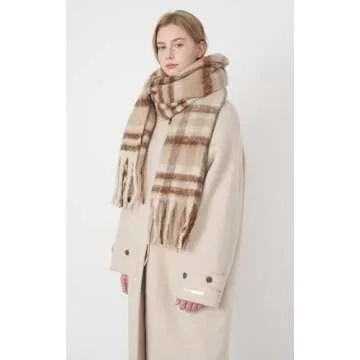 Vintage Scarfs for Women Warm Shawls and Wraps for Evening Dresses Soft Poncho Coat Thick Cashmere Wrap Cozy 2025