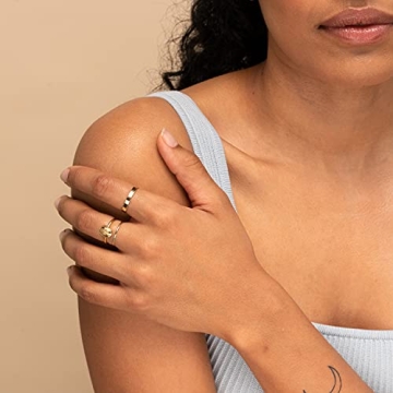 NOKMIT 14K Gold Filled Stacking Ring for Women