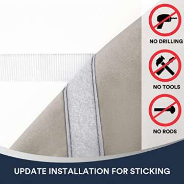 L.VICTEX Blackout Curtains for French Doors - Thermal Insulated Tricia Door Window Curtain for Patio Door, Self Stick Tie Up Shade Energy Efficient Double Door Blind, 26 x 68 Inches, 1 Panel, Taupe