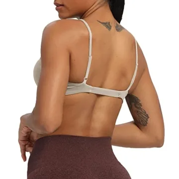 Aoxjox Women's Stylish Workout Sports Bra for Comfort