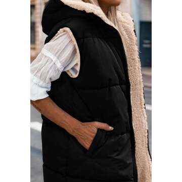 Warm Reversible Fleece Vest for Stylish Women