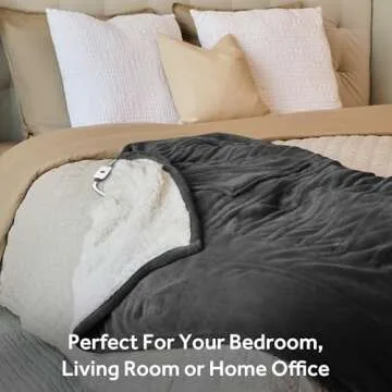 Sunbeam Heated Royal Mink Sherpa Throw - Cozy Comfort