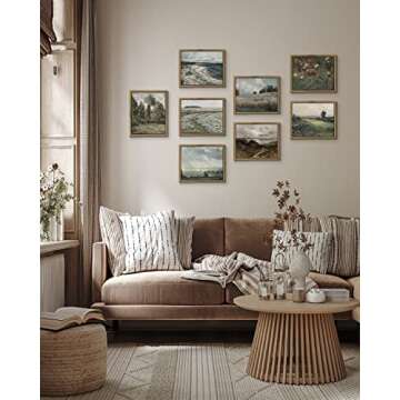 InSimSea Framed Canvas Wall Art Vintage Decor, 8x10 Landscape Art for Home