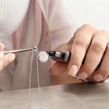 925 Sterling Silver Rose Quartz Necklace Women - Rose Quartz Pendant Necklace Silver- October Birthstone Necklace - Silver Jewelry for Women- Minimalist Jewelry- Birthstone Necklaces