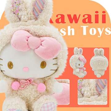 COAQAC Kawaii Cartoon Bunny Cross-Dressing Series Plush,Rabbit Stuffed Cute Soft Doll Toys, Plush Pillow Stuffed Animals Toy Birthday Gifts for Girls Kids