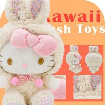 COAQAC Kawaii Cartoon Bunny Cross-Dressing Series Plush,Rabbit Stuffed Cute Soft Doll Toys, Plush Pillow Stuffed Animals Toy Birthday Gifts for Girls Kids