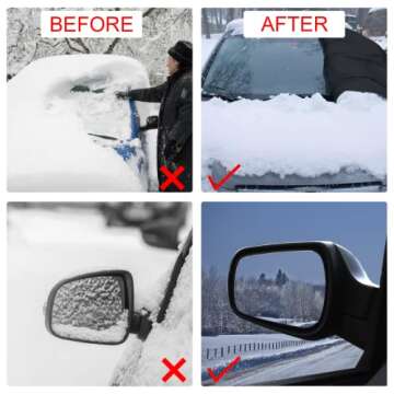 XSTRAP STANDARD Thicken Extra Large Size Car Windshield Snow Cover, All Weather Winter & Summer Fron...