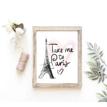 Paris Wall Art Print - Unframed - 8x10 | Eiffel Tower Decor | Room Décor Aesthetic | Inspirational Wall Art | Bedroom Wall décor