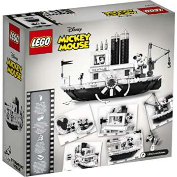 LEGO Ideas 21317 Disney Steamboat Willie Building Kit (751 Pieces)