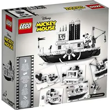 LEGO Ideas Disney Steamboat Willie Building Kit with Minifigures